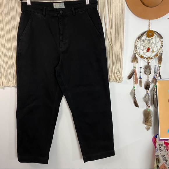 Everlane Denim - Everlane Straight Crop Leg Black Denim Jeans Size 16